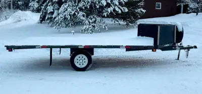 2012 TrailTech SM3-14 Snowmobile/ATV/UTV trailer. Pullout ramp, new wheel bearings, good deck, front...