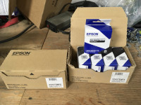 New Epson 208STBWPX 1/4" white shrink tube cartridges