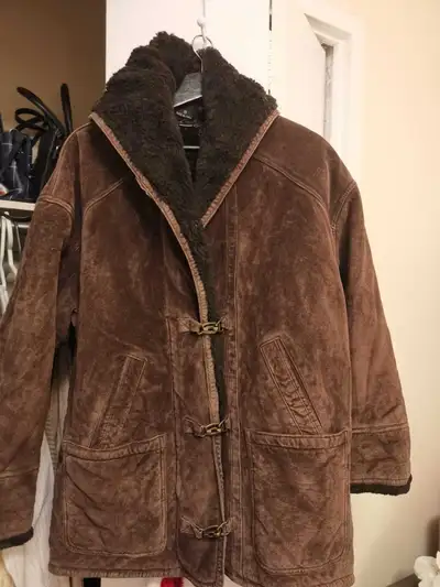 Vintage brown suede coat, View more