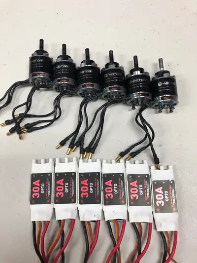 6x Tiger T-motors with 30A speed controllers, View more