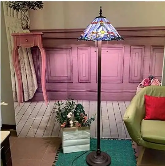 Glass Floor Lamp with 3-Lights Pull-Chain and Stepping Switch, H in Indoor Lighting & Fans in City of Montréal - Image 7