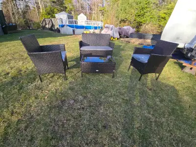4 piece rattan patio set. Brand new, View more