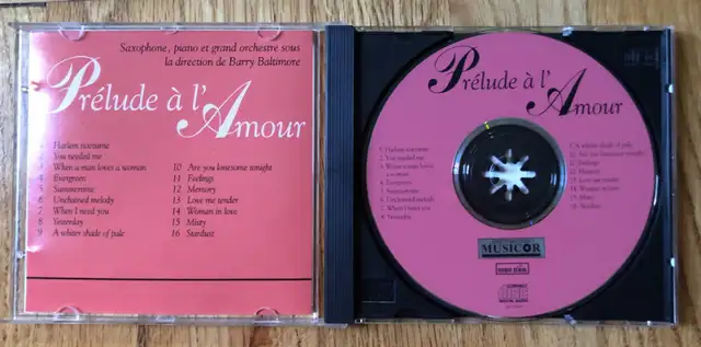 CD PRÉLUDE À L'AMOUR , orchestre sous  Barry BALTIMORE in Other in Longueuil / South Shore - Image 3