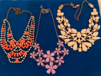 3 NECKLACES - Rhinestone - Fancy - Collection