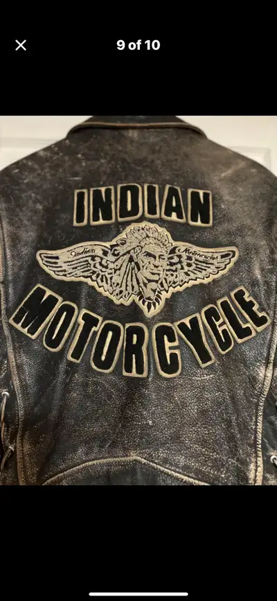 VINTAGE INDIAN MOTORCYCLE JACKET This is authentic vintage original purchased by my father at Wayne...