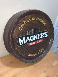 Vintage Magner’s Irish Cider keg style bar pub sign Mint