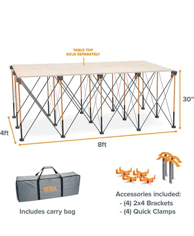 Brand new BORA Centipede CK22T-style work support base – 4 ft x 8 ft size, 30” work height. Still in...