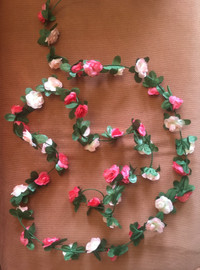 2.5m 45x Artificial Rose Flower Vine Garland Decoration