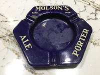 VTG 1930’s Molson’s Ale Porter Enamelwar Porcelain Ashtray. $40.