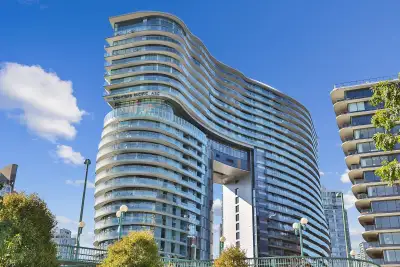**The Arc | 1BR/1BA with Water & City Views | Downtown Vancouver** Floor-to-ceiling windows frame wa...