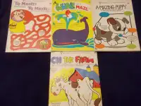 4 Vintage, Rare 1970's "Mr. Leisure Activity and Coloring Books"