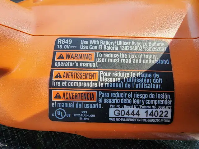 Ridgid 18Volt Battery Operated Flush Light Tool Only in Power Tools in Windsor Region - Image 8