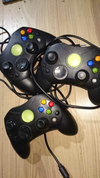(3x) Manettes filaires "XBox 1ère GÉNÉRATION" SELL or TRADE