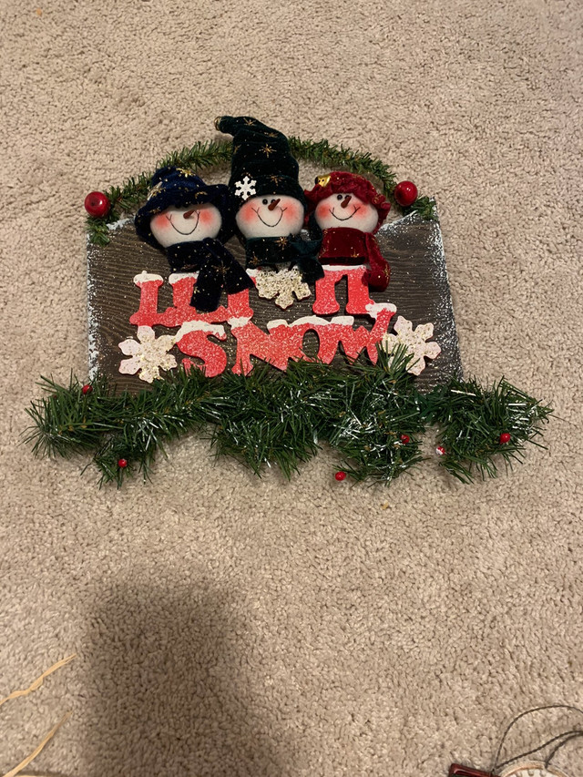 Christmas  Decorations - Snowman Santa Sled Bear in Holiday, Event & Seasonal in Calgary - Image 3
