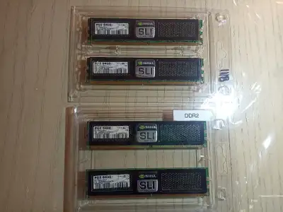 NVIDIA SLI PC2 6400 8GB (4 x 2GB) like new, View more