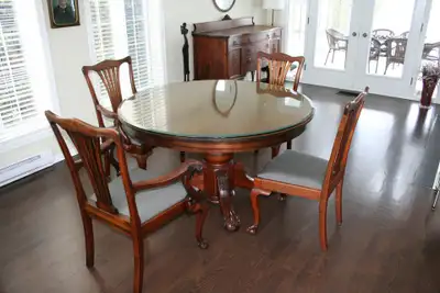 Mahogany Dining Set with 6 Chairs, View more