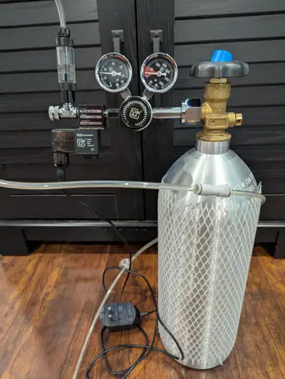 Aquarium 5lb cylinder (full) CO2 Art Pro-SE Series CGA320 Dual Stage Regulator with Integrated Solen...