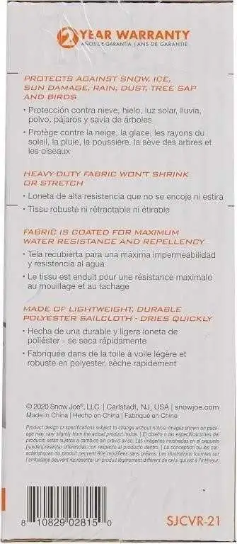 Snow Joe 21" Universal Snow Blower Plow Thrower Cover in Snowblowers in Oakville / Halton Region - Image 4