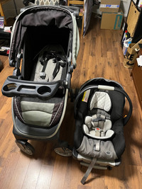 Chicco Stroller with Keyfit 30 infant car seat and base 