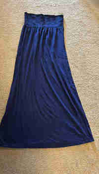 Size large blue strapless long sundress