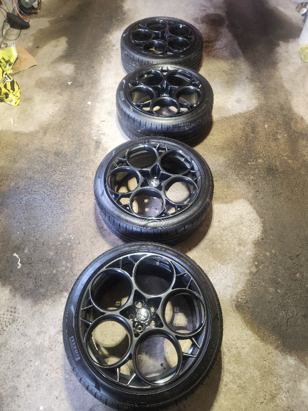 Alfa Romeo Quadrfolio 21" Wheels + Pirelli Pzero tire (New) in Tires & Rims in Calgary