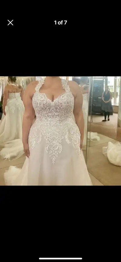 Rebecca Ingram Wedding Dress Size 16, View more