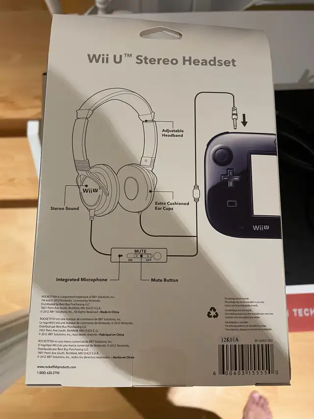 Wii U Stereo Headset in Nintendo Wii U in Markham / York Region - Image 3