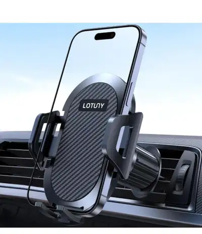 This is a brand new LOTUNY car phone holder that mounts to your air vent and is compatible with phon...