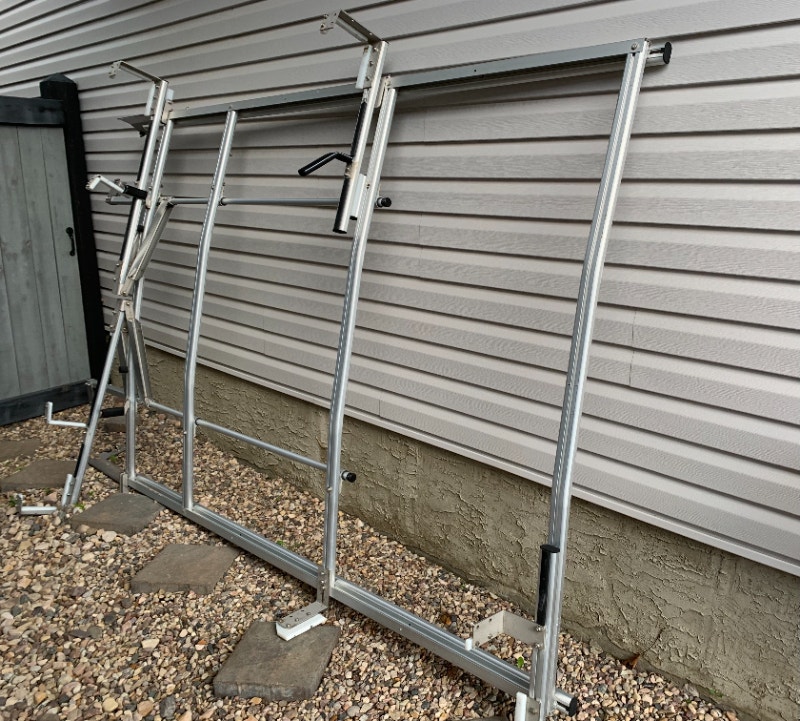 Stainless steel roof rack from a Mercede Sprinter 2500 Cargo Van