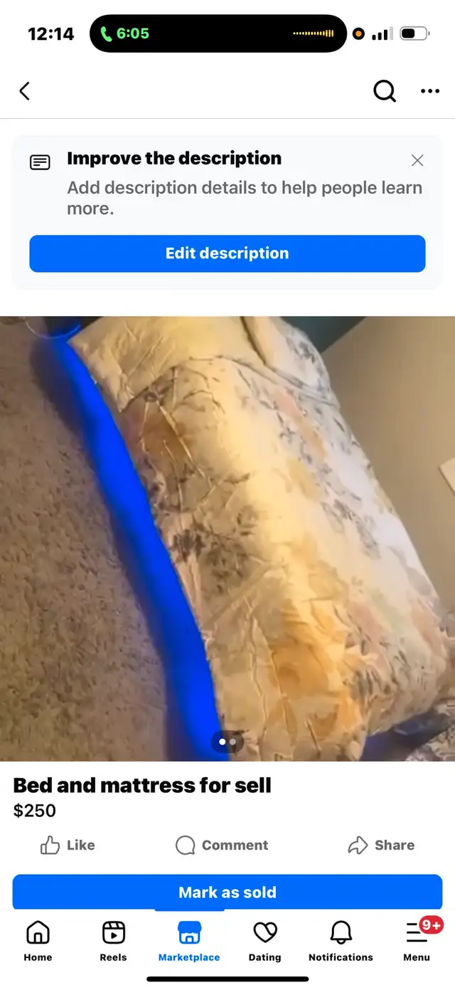 Double bed & mattress for sale63347538081281128