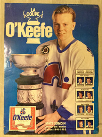 Poster grand format 28 X 20 Mats Sundin Nordiques de Quebec 1992