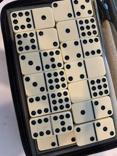 Vintage Domino game with case, View more