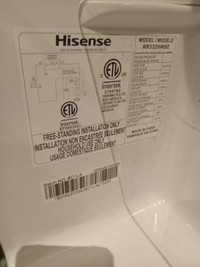 HiSense 3.3 Cu Ft fridge
