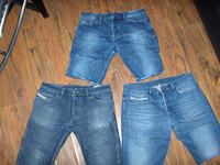 Men's Size 34 Waist Jean Cut Offs and Denim Shorts