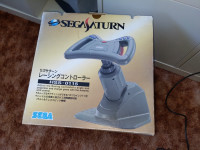 Sega Saturn Racing Wheel + Japanese Sega Rally Championship