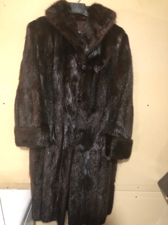 Women's Dark Brown Long Muskrat Coat in Women's - Tops & Outerwear in Portage la Prairie