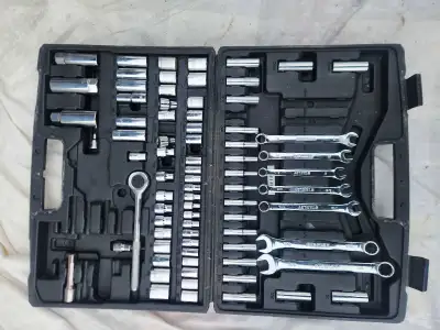 This is a used Craftsman tool set with a variety of wrenches and sockets, perfect for any home or au...