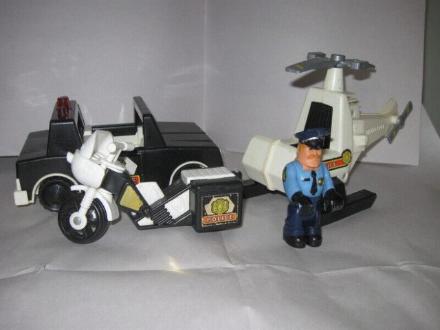 Vintage Fisher Price Husky Helpers Police Lot~ 1980's in Toys & Games in Brantford