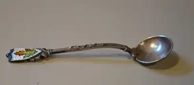 Vintage Sterling Silver Salt Spoon, View more
