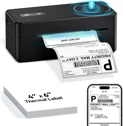 Bluetooth Thermal Shipping Label Printer for Canada Post, 4x6, View more