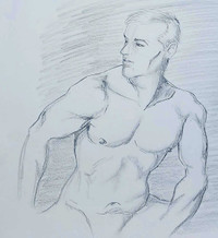 Fine art life model / figure drawing session