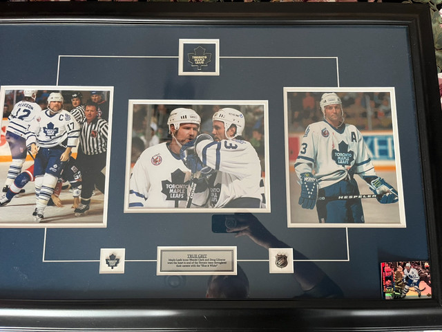 24”x36” matted and framed Toronto Maple Leafs in Arts & Collectibles in Saskatoon