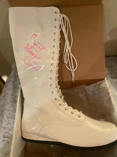 WWF Bret the Hitman Hart Autographed Boot with Icon Certifica, View more