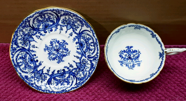 Vintage CoalPort Cup and Saucer in White and Blue in Arts & Collectibles in Leamington - Image 5