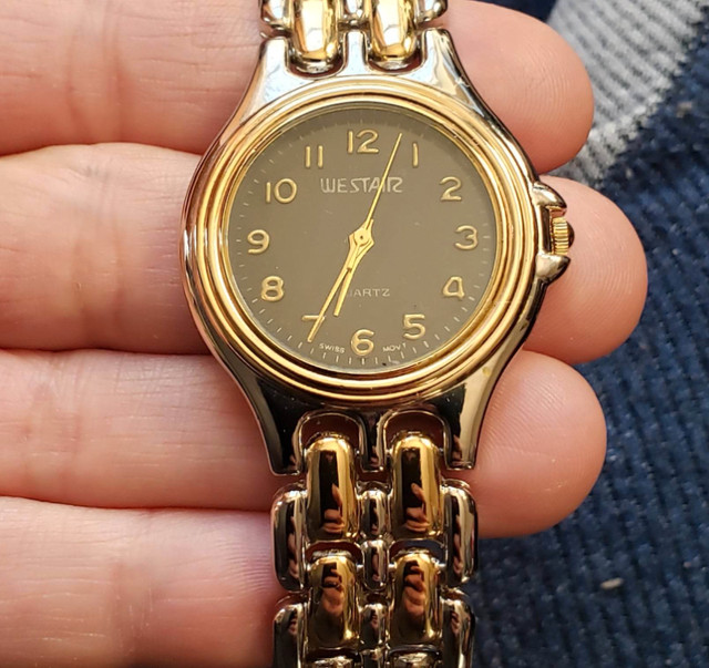 Swiss WESTAR QUARTZ 24K gold  plated men  watch in Jewellery & Watches in St. Catharines - Image 4