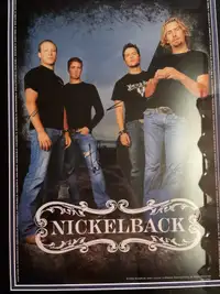 Nickleback signed poster by all 4 members and custom framed
