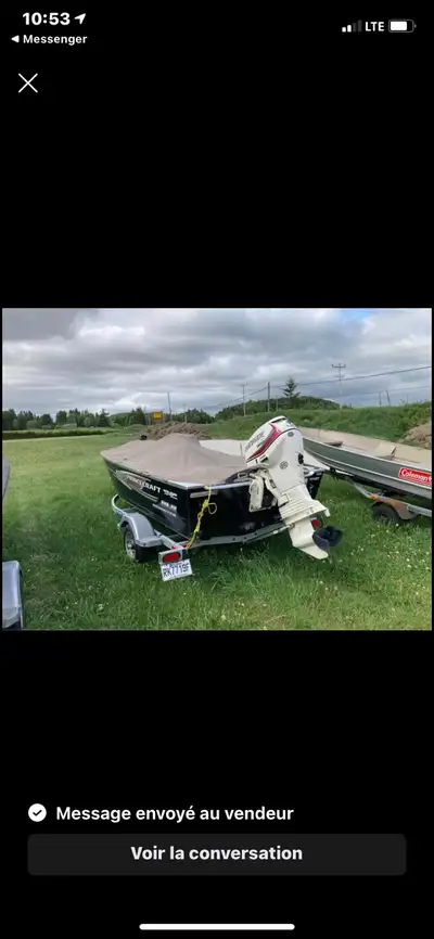 Princecraft resorter DLX SC Evinrude Etec 40hp Bateau en parfaite condition incluant plusieurs pièce...