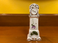 Hammersley grandfather clock décor porcelain 3 3/4