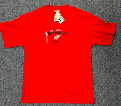 Detroit Red Wings NHL Hockey Embroidered T Shirt Sz L New NWT, View more