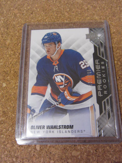 2019-20 Upper Deck Premier Rookies 137/299 Oliver Wahlstrom #58 Card is in Great Shape